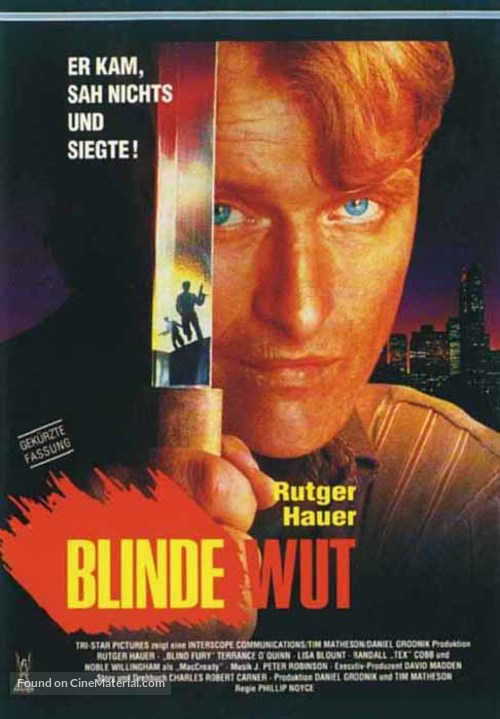 Blind Fury - German VHS movie cover