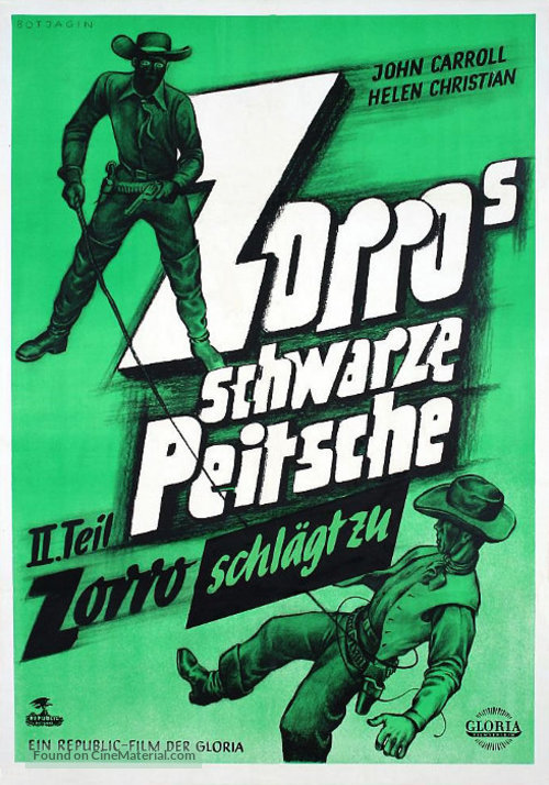 Zorro Rides Again - German Movie Poster