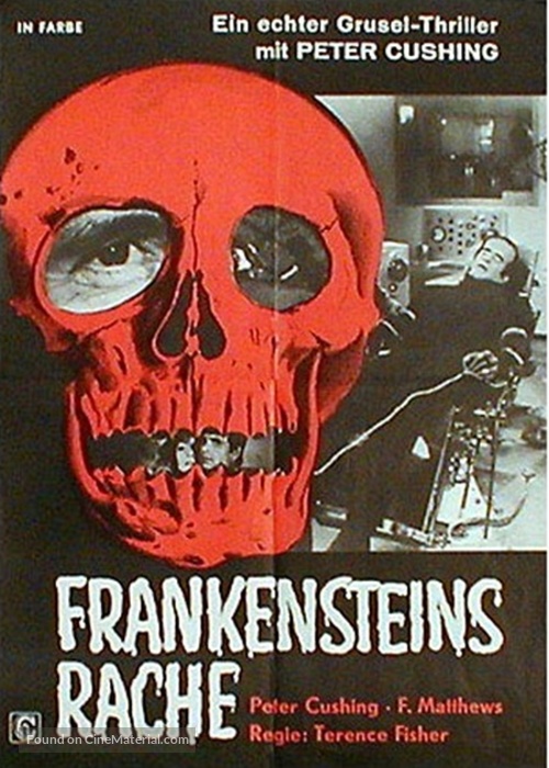 The Revenge of Frankenstein - German Movie Poster