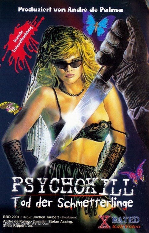 Psychokill - Tod der Schmetterlinge - German Movie Cover