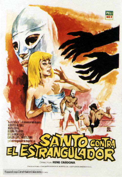 Santo vs el estrangulador - Spanish Movie Poster