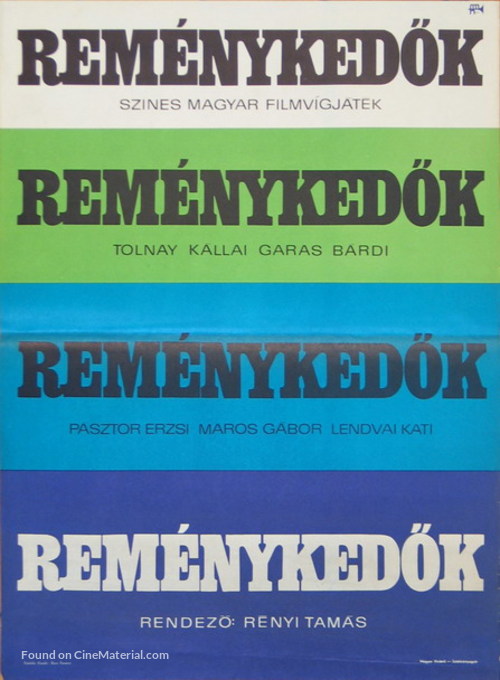 Rem&eacute;nyked&ouml;k - Hungarian Movie Poster