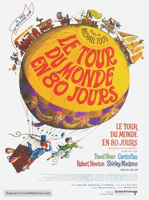 Around the World in Eighty Days - French Movie Poster