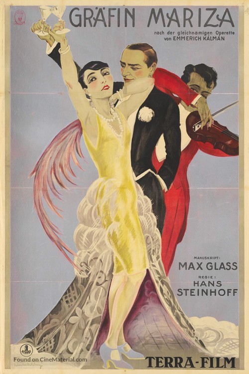 Gr&auml;fin Mariza - German Movie Poster