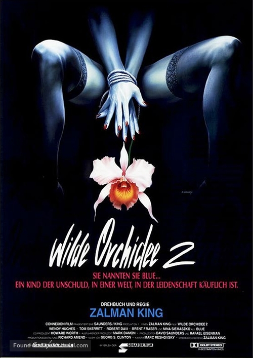 Wild Orchid II: Two Shades of Blue - German Movie Poster