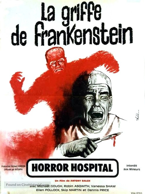 Horror Hospital - French Movie Poster