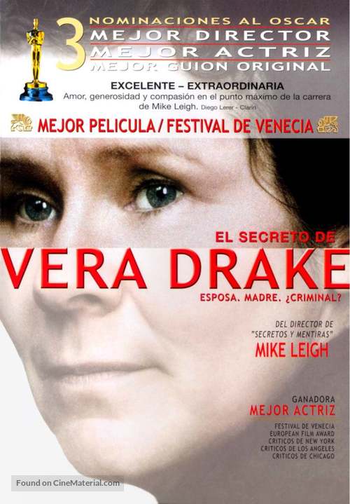 Vera Drake - Argentinian Movie Poster