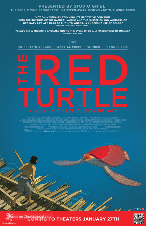 La tortue rouge - Canadian Movie Poster