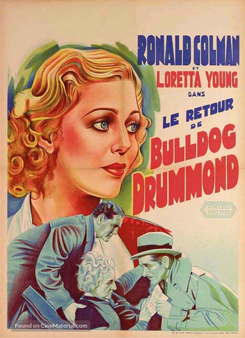 Bulldog Drummond Strikes Back - French Movie Poster