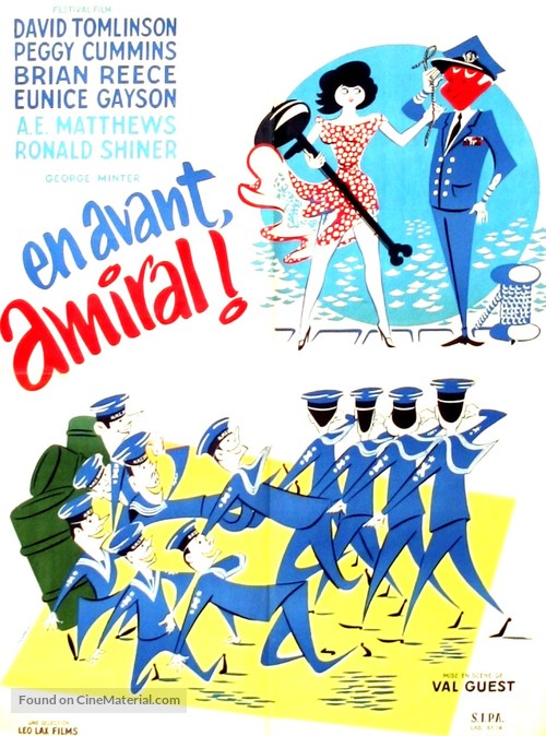 Carry on Admiral (1957) French movie poster