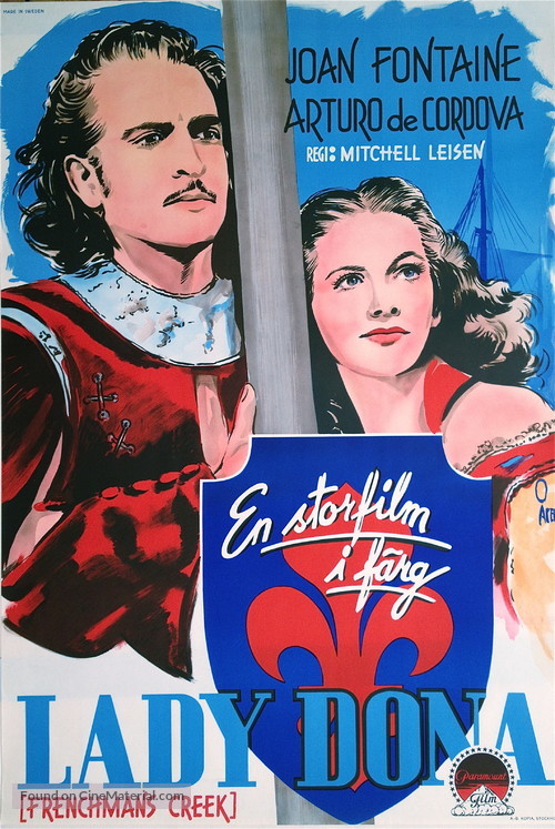Frenchman&#039;s Creek - Swedish Movie Poster