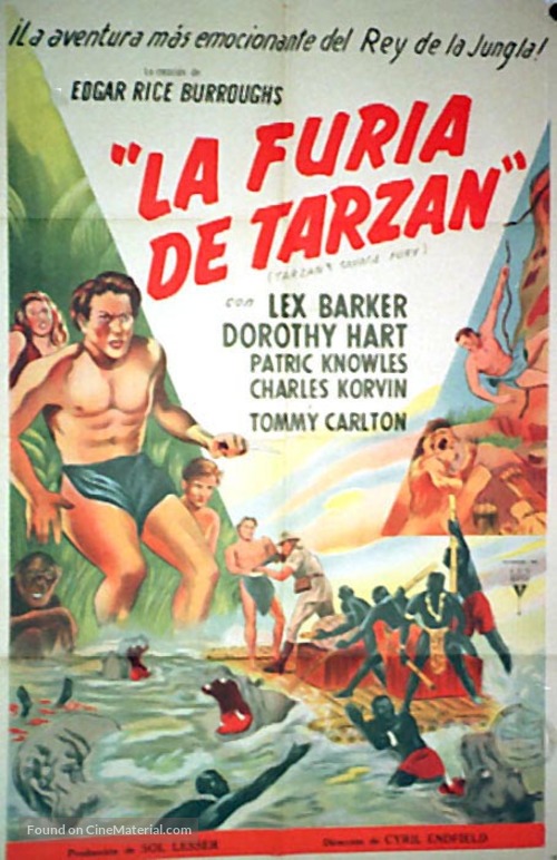 Tarzan&#039;s Savage Fury - Argentinian Movie Poster