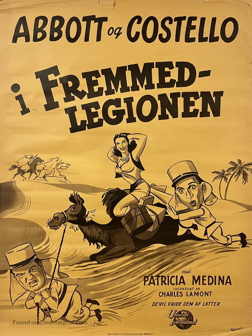 Abbott and Costello in the Foreign Legion - Danish Movie Poster