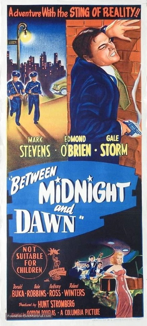 Between Midnight and Dawn - Australian Movie Poster