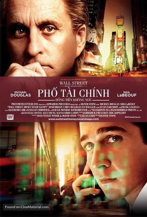Wall Street: Money Never Sleeps - Vietnamese Movie Poster