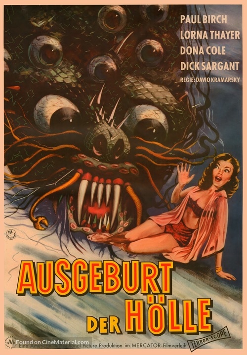 The Beast with a Million Eyes - German Movie Poster