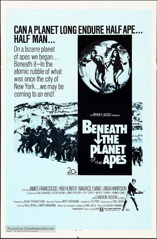 Beneath the Planet of the Apes - Movie Poster