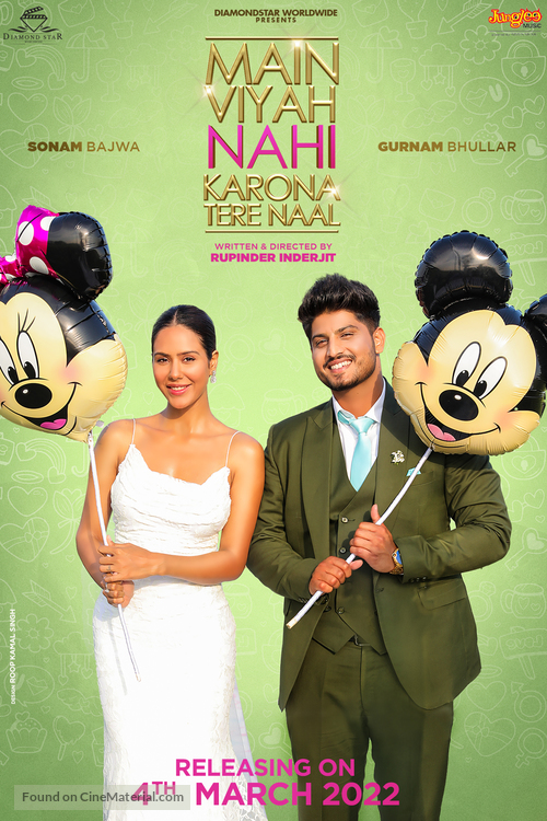 Main Viyah Nahi Karona Tere Naal - Indian Movie Poster