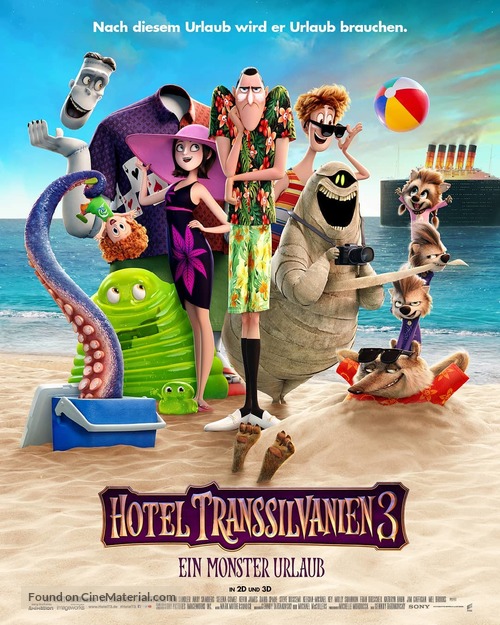 Hotel Transylvania 3: Summer Vacation - German Movie Poster