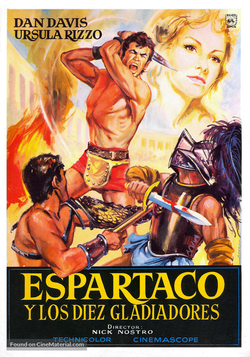 Gli invincibili dieci gladiatori - Spanish Movie Poster