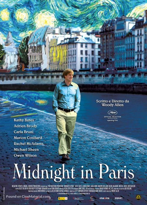 Midnight in Paris - Italian Movie Poster