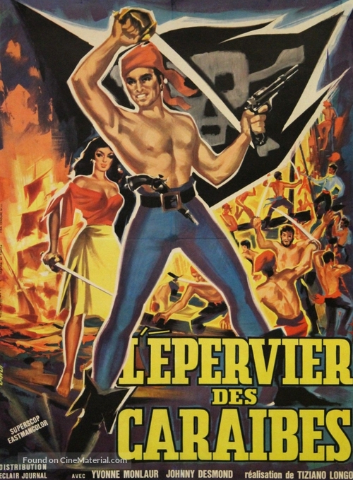 Lo sparviero dei Caraibi - French Movie Poster