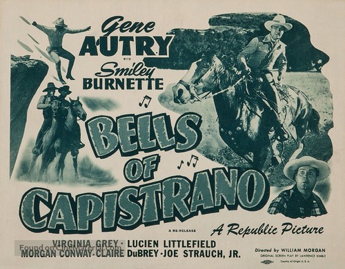 Bells of Capistrano - Re-release movie poster