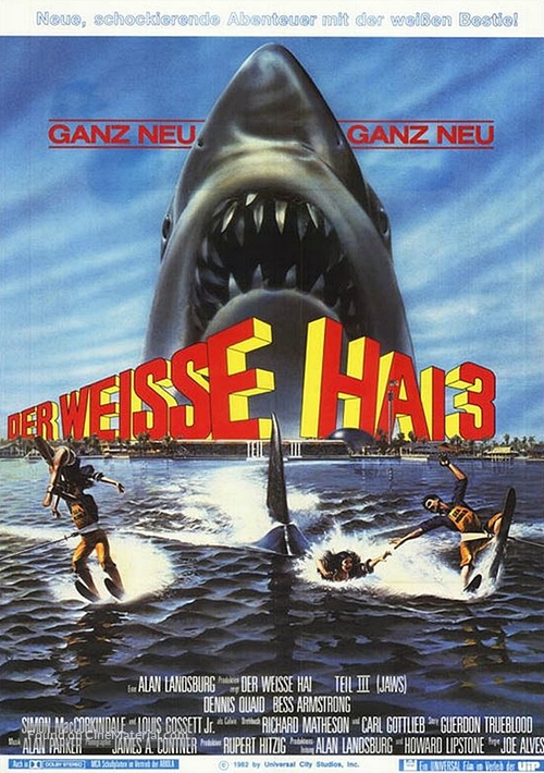 Jaws 3D - German Movie Poster