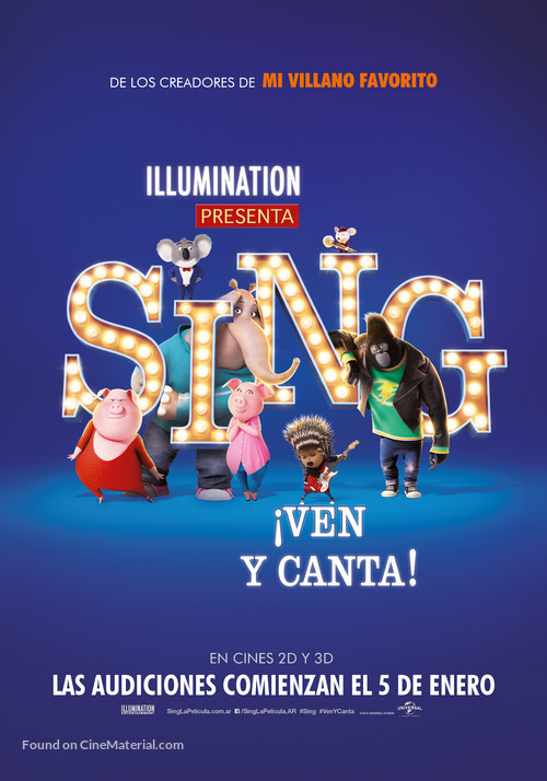 Sing - Argentinian Movie Poster