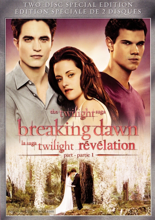 The Twilight Saga: Breaking Dawn - Part 1 - Canadian DVD movie cover