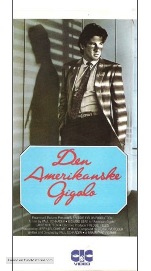 American Gigolo - Norwegian VHS movie cover