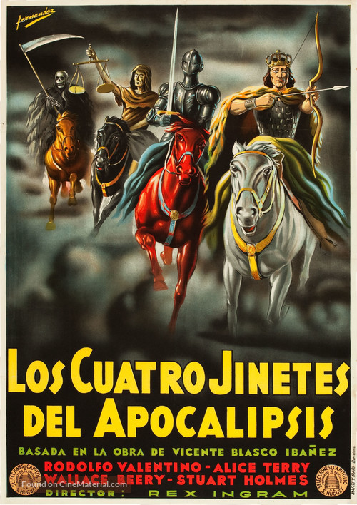 The Four Horsemen of the Apocalypse - Spanish Movie Poster