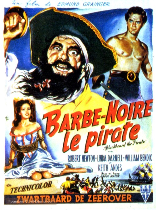 Blackbeard, the Pirate - Belgian Movie Poster