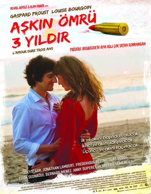 L&#039;amour dure trois ans - Turkish Movie Poster