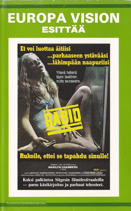 Rabid - Finnish VHS movie cover