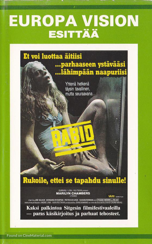 Rabid - Finnish VHS movie cover