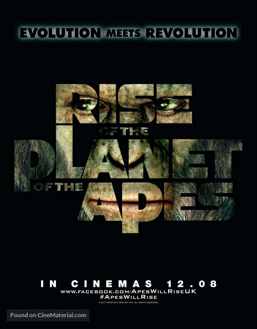 Rise of the Planet of the Apes - British Movie Poster