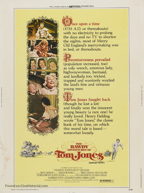 The Bawdy Adventures of Tom Jones - Movie Poster