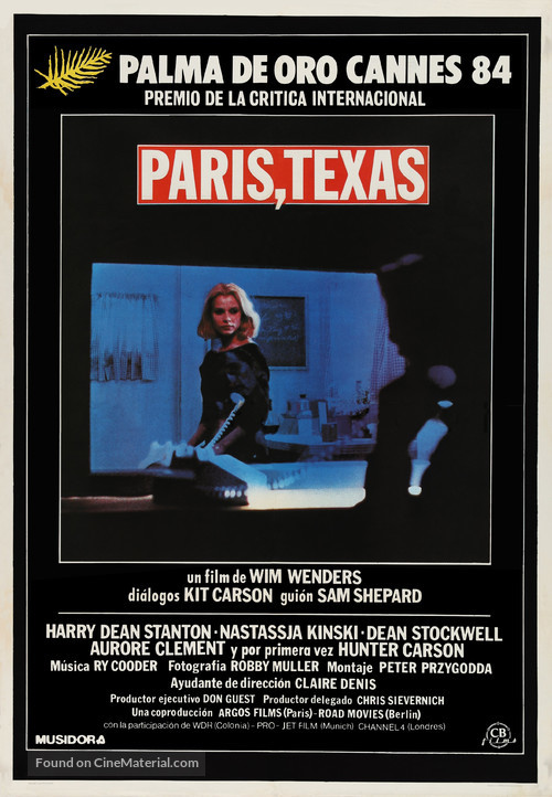 Paris, Texas - Spanish Movie Poster