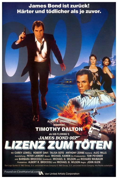 Licence To Kill - German Movie Poster
