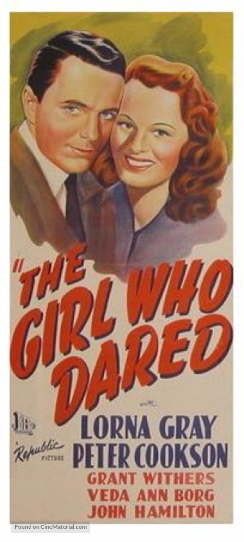 The Girl Who Dared - Australian Movie Poster