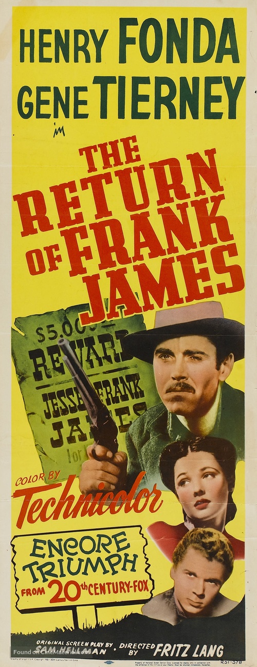 The Return of Frank James - Movie Poster