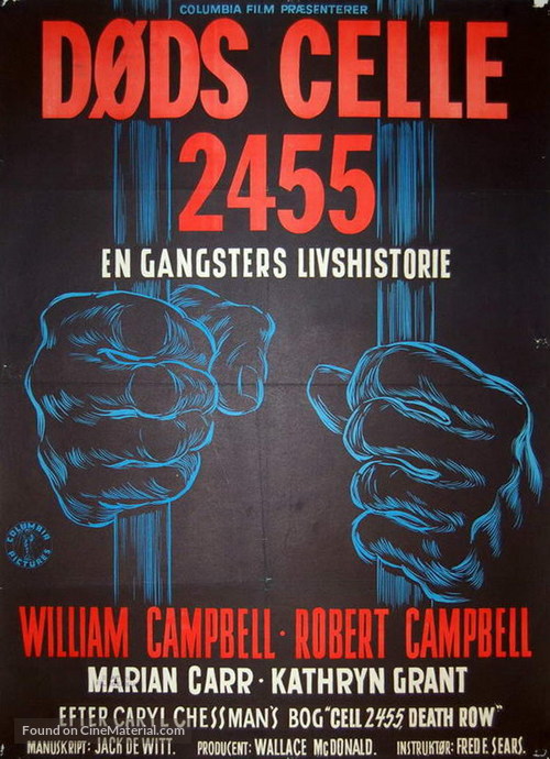 Cell 2455 Death Row - Danish Movie Poster