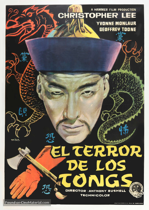 The Terror of the Tongs - Spanish Movie Poster