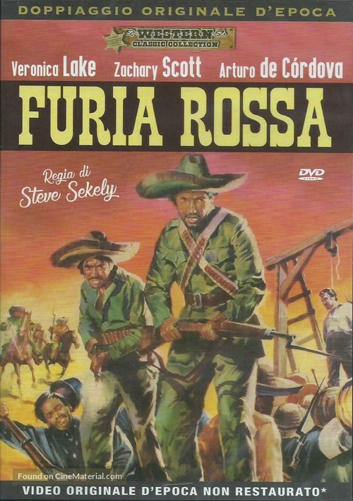Furia roja - Italian DVD movie cover