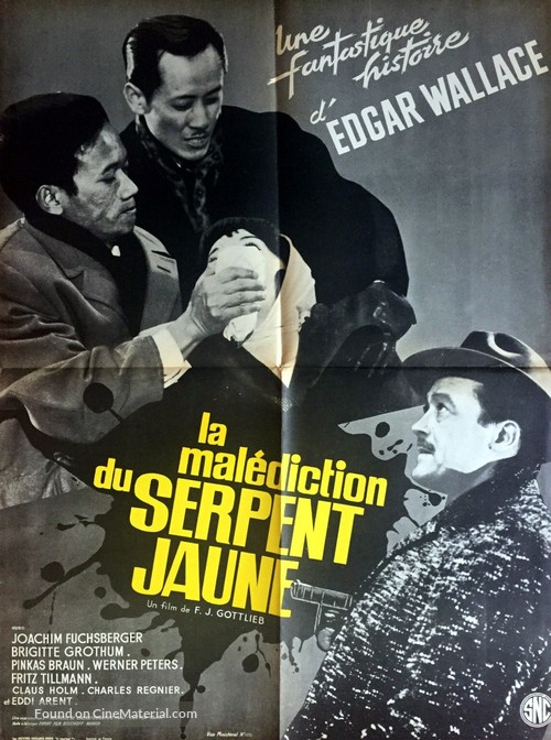 Der Fluch der gelben Schlange - French Movie Poster