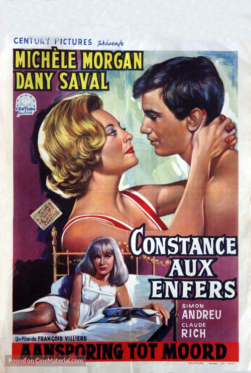 Constance aux enfers (1964) Belgian movie poster