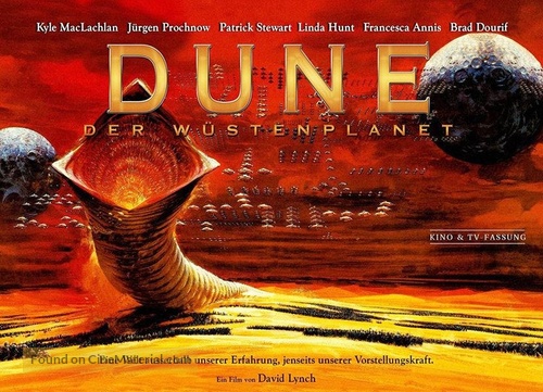 Dune - German Blu-Ray movie cover