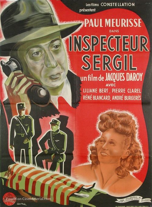 Inspecteur Sergil - French Movie Poster