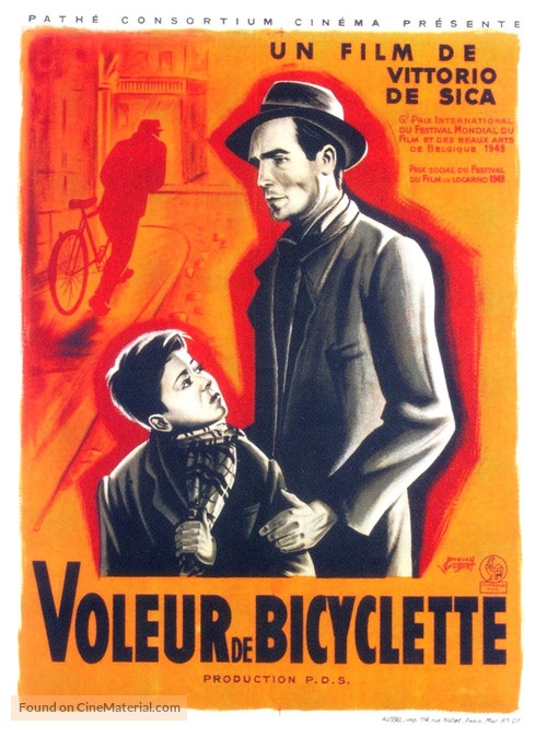 Ladri di biciclette - French Movie Poster